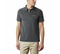 Columbia Nelson Point Polo Shirt Dark Grey White - S