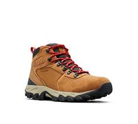 Columbia Men's Newton Ridge Plus II Suede Waterproof Hiking Boot, Elk/Mountain Red, 14 Wide