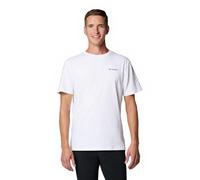 Columbia Men's North Cascades Short Sleeve Tee, White/Hex Flag, M
