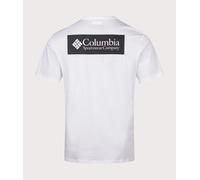 Men's Columbia Men's North Cascades Short Sleeve Tee CSC Box White - Size: 42/Regular