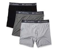 Columbia Men's Overall Mesh Boxer Brief 3 Pair, Columbia Grey/City Grey/Black, X-Large, Columbia Grey/City Grey/Black, XL