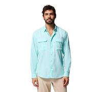 Columbia Mens PFG Backwater Long Sleeve Shirt, Gulf Stream, Medium
