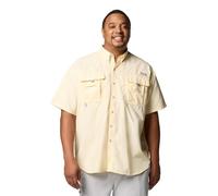 Columbia Men's PFG Bahama II Short Sleeve Shirt, Lemon Wash, Medium