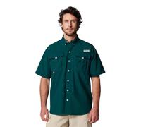 Columbia Men's PFG Bahama II Short Sleeve Shirt, Midnight Teal, Large Tall