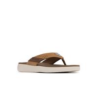 Columbia Men's PFG Boatside Flip Lea Sandal, Dark Truffle/Elk, 10 UK