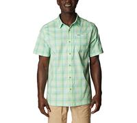 Columbia Men's PFG Super Slack Tide Camp Shirt Hiking, Key West Mid Gingham, 1X
