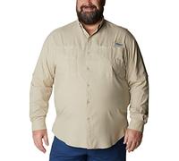 Columbia Men's PFG Tamiami II Long Sleeve Shirt - Big, Fossil, 3X Tall