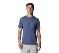 Columbia Men's PFG Tarpon Rise Tech Tee Short Sleeve, Nocturnal Heather/Tarpon Rise, Large