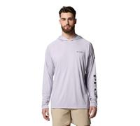 Columbia Men's PFG Terminal Tackle Hoodie Hooded Sweatshirt, Lavender Pearl/Black Logo, M