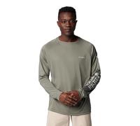 Columbia Men's Terminal Tackle Long Sleeve Fishing Shirt, Cypress/Cool Grey Logo, X-Large