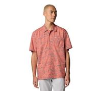 Columbia Men's PFG Trollers Best Short Sleeve Shirt, Faded Peach Marlin Chase, Large
