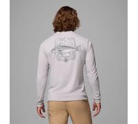 "Columbia - Men's PFG Uncharted™ Graphic Long Sleeve Technical T-Shirt - Cool Grey Heather