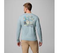 "Columbia - Men's PFG Uncharted™ Graphic Long Sleeve Technical T-Shirt - Crushed Blue Heather