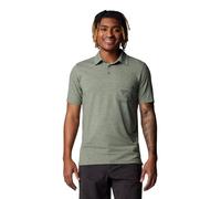 Columbia Men's PFG Uncharted Polo Hiking Shirt, Cypress Heather, XS