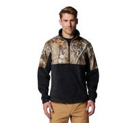 Columbia mens PHG Fleece Overlay II 1/4 Zip, Black/Realtree Edge, L