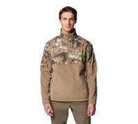 Columbia mens PHG Fleece Overlay II 1/4 Zip, Flax/Realtree Edge, XL