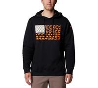 Columbia Men's PHG Game Flag II Hoodie, Black/Blaze Dog Flag, XX-Large