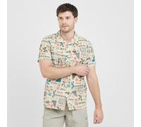 Columbia Men's Pine Canyon Printed Short Sleeve Shirt, Dark Stone Outer Bounds L