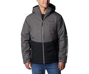 Columbia Men's Point Park Insulated Jacket, Winter Jacket, City Grey/Black, Size S