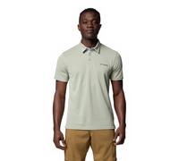 Columbia Nelson Point Short Sleeve Polo Shirt Green Off White - L