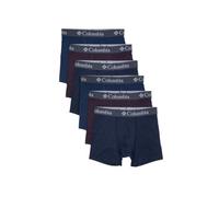 Columbia Mens Polyester Spandex Boxer Brief 6 Pack, Dark Mountain Grey, Dark Cherry, Navy, M