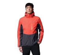 Columbia Men's Pouring Adventure 3 Jacket, Waterproof Rain Jacket, Zing, Shark, XL