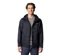 Columbia Men's Pouring Adventure Jacket, Waterproof Rain Jacket, Black, Size L