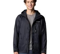 Columbia Men's Pouring Adventure Jacket, Waterproof Rain Jacket, Black, Size L