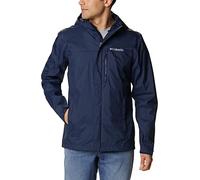 Columbia Men's Pouring Adventure Jacket, Waterproof Rain Jacket, Collegiate Navy, Size S