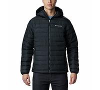 Columbia Men's Powder Lite Hooded Jacket, Hooded Puffer Jacket, Black, Size XXL