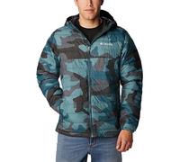 Columbia Men's Powder Lite Hooded Jacket, Hooded Puffer Jacket, Metal Mod Camo Print, Size XL