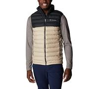 Columbia Men's Powder Lite Vest, Puffer Vest Body Warmer, Ancient Fossil/Black, Size L