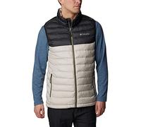 Columbia Men's Powder Lite Vest, Puffer Vest Body Warmer, Dark Stone/Shark, Size XS
