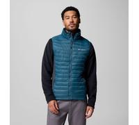Columbia Men's Powder Pass Hybrid Vest, Puffer Vest Body Warmer, Everblue, Shark, L