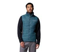 Columbia Men's Powder Pass Hybrid Vest, Puffer Vest Body Warmer, Everblue, Shark, XXL