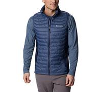 Columbia Men's Powder Pass Vest Puffer Vest Body Warmer, Dark Mountain x Collegiate Navy, Size M