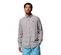 Columbia Mens Rapid Rivers II Long Sleeve Shirt, Black Trail Crossing Gingham, Medium