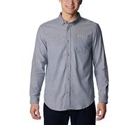 Columbia Men's Rapid Rivers II Long Sleeve Shirt, Dark Mountain Oxford, Small
