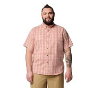 Columbia Men's Rapid Rivers II Short Sleeve Hiking Shirt Opaque, Tuscan Multi Gingham, 3X