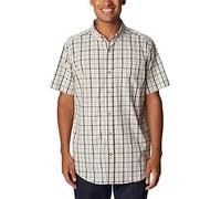 Columbia Men's Rapid Rivers Ii Short Sleeve Shirt Hiking, Ancient Fossil Multi Gingham, Medium