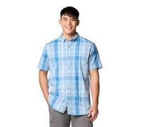 Columbia Men's Rapid Rivers II Short Sleeve Shirt, Ripple Blue Multi Plaid, XX-Large