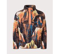 Columbia Mens Regular Fit Helvetia II Printed Half Snap Fleece - Colour: 235 Teak Brown Soarin - Size: Large