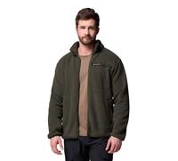 Columbia Men's Rugged Ridge High Pile Full Zip, Full Zip Fleece Jacket, Greenscape, S