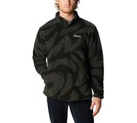 Columbia Men's 1/2 Rugged Ridge II Sherpa Half Snap, Black Snowdrifts Print, XXL