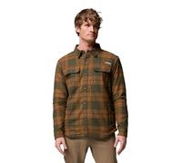 Columbia Men's Saddle Point Warm Lined Flannel, Surplus Green Iron Sight Buffalo, S