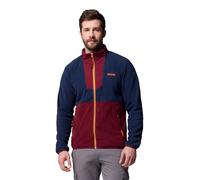 Columbia Men's Sequoia Grove Full Zip Fleece, Full Zip Fleece Jacket, Rich Wine/Collegiate Navy, L