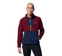 Columbia Men's Sequoia Grove Half Zip Fleece, Fleece Pull Over, Rich Wine/Collegiate Navy, S