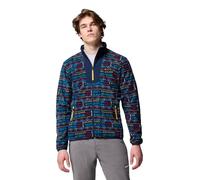 Columbia Men's Sequoia Grove Printed Full Zip, Full Zip Fleece Jacket, Collegiate Navy Horizons, Large