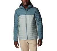 Columbia Men's Silver Falls Hooded Jacket, Hooded Puffer Jacket, Niagara/Metal, Size L