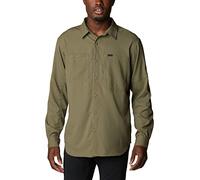Columbia Men's Silver Ridge Utility Lite Long Sleeve Hiking Shirt, Stone Green, Medium